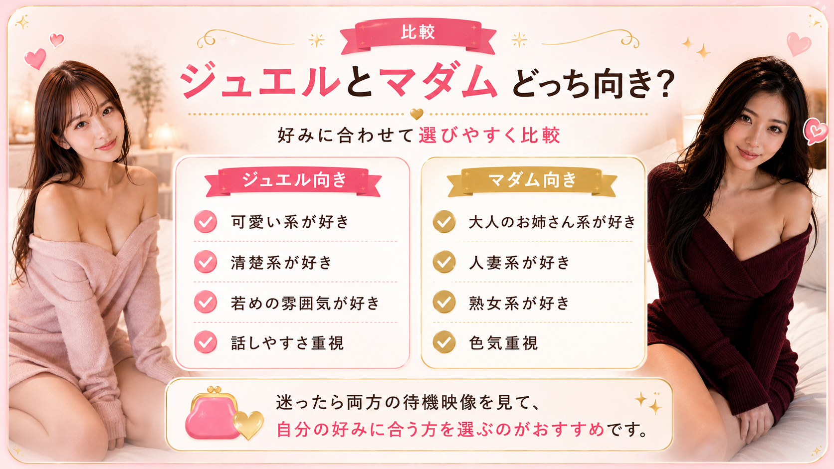 ジュエルライブとマダムライブどっち向きか比較